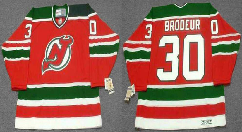 2019 Men New Jersey Devils #30 Brodeur red CCM NHL jerseys->new jersey devils->NHL Jersey